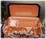 Deluxe Black and Gold Pet Casket