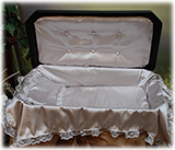 Deluxe Black and Silver Pet Casket
