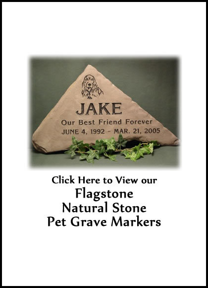 Flagstone Pet Grave Marker