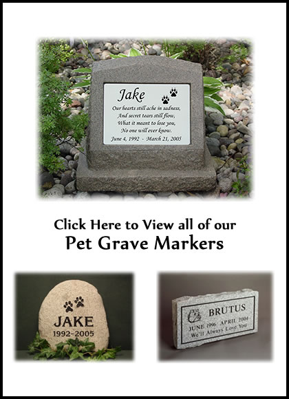 Pet Grave Markers - Pet Memorial Marker - Pet Headstone