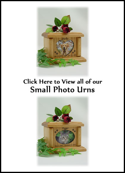 Photo Pet Urns - Small Cat or Dog Urn