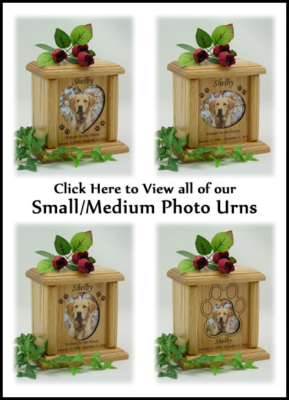 Photo Pet Urns - Small - Medium Cat or Dog Urn