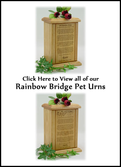 Rainbow Bridge Dog Urns