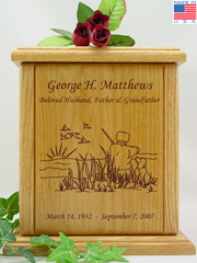 Wood Waterfowl Hunter Urn