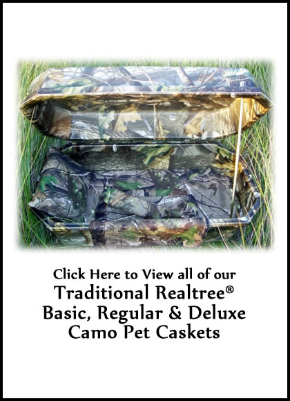 Traditional Realtree Camo Pet Caskets