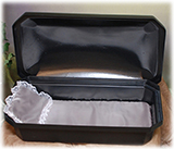 Regular Black and Silver Pet Casket