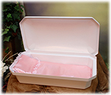 Regular White and Pink Pet Casket