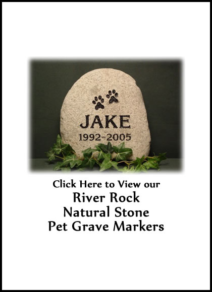 River Rock Pet Grave Marker