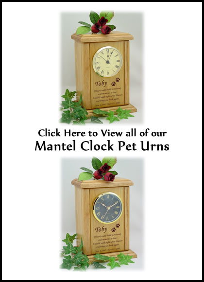 Mantel Clock Pet Urns