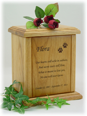 Pet Urn - Memorial Poem - Large